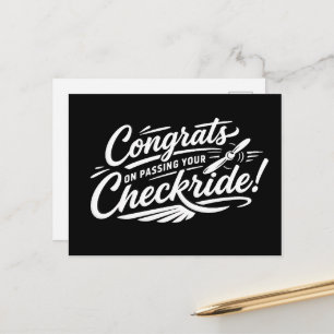Carte Postale Félicitations pour avoir réussi votre checkride !