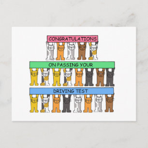 Carte Postale Félicitations pour avoir réussi votre test de cond