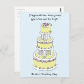 Carte Postale Félicitations pour la Journée de Mariage Grandson (Devant / Derrière)