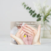 Carte Postale Félicitations pour la naissance de bébé (Debout devant)