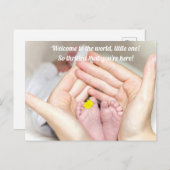 Carte Postale Félicitations pour la naissance de bébé (Devant / Derrière)