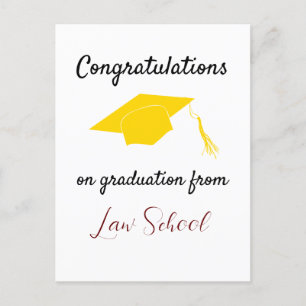 Carte Postale Félicitations pour la remise de diplômes de l'écol