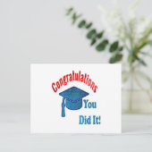 Carte Postale Félicitations pour la remise des diplômes (Debout devant)