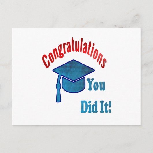 Carte Postale Félicitations pour la remise des diplômes (Devant)