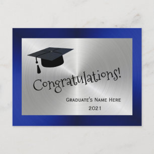 Carte Postale Félicitations pour la remise des diplômes avec cas
