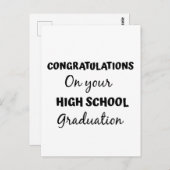 Carte Postale félicitations pour la remise des diplômes de lycée (Devant / Derrière)