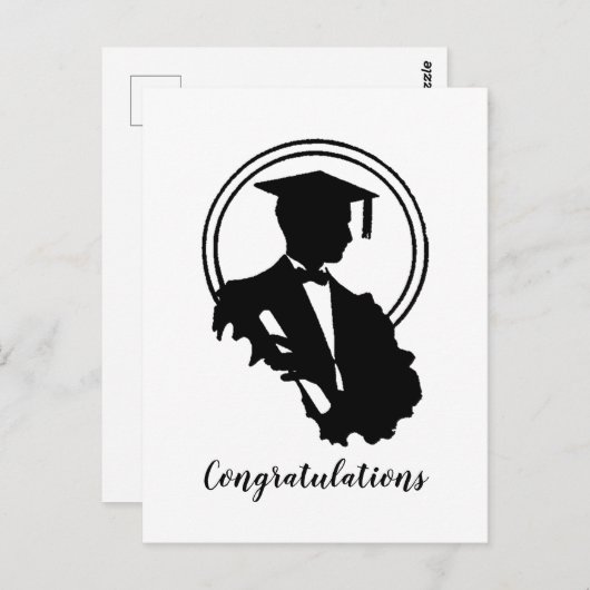 Carte Postale Félicitations pour la remise des diplômes rétro (Devant / Derrière)