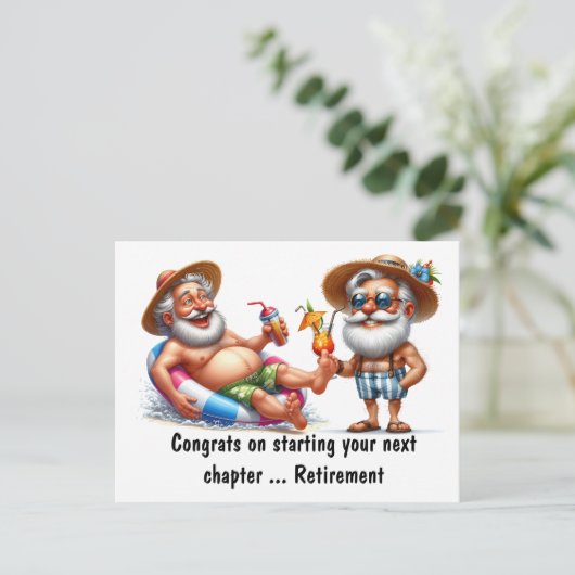 Carte Postale Félicitations Pour La Retraite (Debout devant)