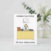 Carte Postale Félicitations pour l'anniversaire du travail pour  (Debout devant)