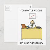 Carte Postale Félicitations pour l'anniversaire du travail pour  (Devant / Derrière)