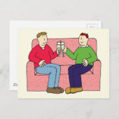 Carte Postale Félicitations pour l'anniversaire gay (Devant / Derrière)