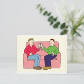 Carte Postale Félicitations pour l'anniversaire gay (Debout devant)