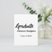 Carte Postale Félicitations pour le diplôme nom date année class (Debout devant)