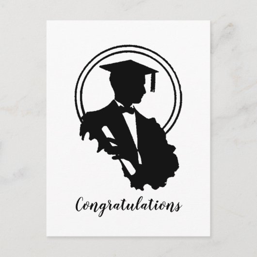 Carte Postale Félicitations pour le diplôme rétro (Devant)