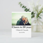 Carte Postale félicitations pour les 50 ans d'anniversaire nom p (Debout devant)