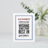 Carte Postale Félicitations Pour Les Réalisations (Debout devant)