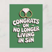 Carte Postale Félicitations pour ne plus vivre dans le péché Mar (Devant)
