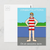 Carte Postale Félicitations pour sa merveilleuse nage (Devant / Derrière)