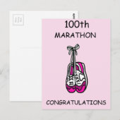 Carte Postale Félicitations pour son 100e Marathon (Devant / Derrière)
