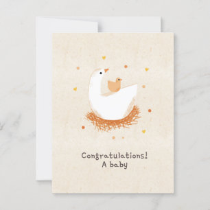 Carte Postale Félicitations pour un poussin