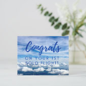 Carte Postale Félicitations pour votre 1er vol solo (Debout devant)