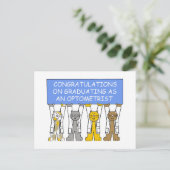 Carte Postale Félicitations pour votre diplôme d'optométriste. (Debout devant)