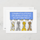 Carte Postale Félicitations pour votre diplôme d'optométriste. (Devant / Derrière)