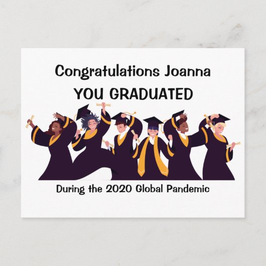 Carte Postale Félicitations pour votre Graduation 2020 (Devant)