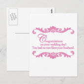 Carte Postale Félicitations pour votre jour de mariage ! (Devant / Derrière)