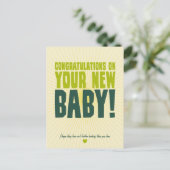 Carte Postale Félicitations pour votre nouveau bébé (Debout devant)