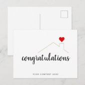 Carte Postale Félicitations pour votre nouvelle maison (Devant / Derrière)