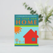 Carte Postale félicitations pour votre nouvelle maison : formes  (Debout devant)