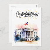 Carte Postale Félicitations pour votre première élection (Devant / Derrière)