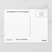 Carte Postale Félicitations pour votre promotion (Dos)