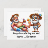 Carte Postale Félicitations pour votre retraite  (Devant / Derrière)