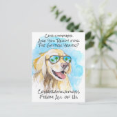 Carte Postale Félicitations pour votre retraite drôle de la part (Debout devant)