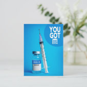 Carte Postale Félicitations pour votre vaccination contre le vir (Debout devant)
