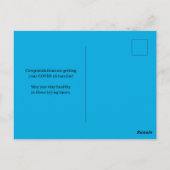 Carte Postale Félicitations pour votre vaccination contre le vir (Dos)