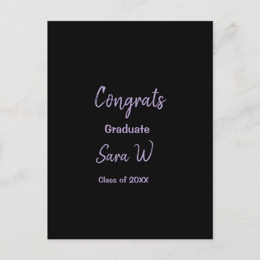 Carte Postale Félicitations promotion add année nom école col (Devant)