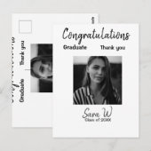 Carte Postale Félicitations promotion de année nom école univers (Devant / Derrière)