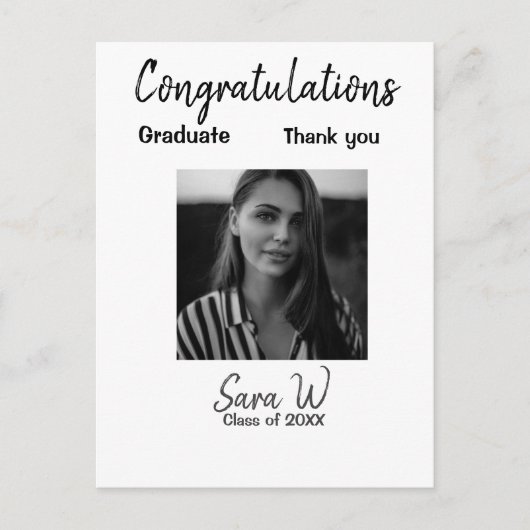 Carte Postale Félicitations promotion de nom de l'école année (Devant)