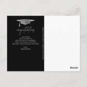 Carte Postale Félicitations Silver Grad Casquette Grad Grad Grad (Dos)