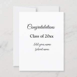 Carte Postale Félicitations simples de remise de diplôme minimal