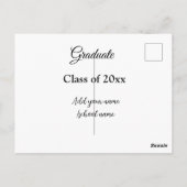 Carte Postale Félicitations simples pour la remise des diplômes  (Dos)