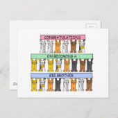 Carte Postale Félicitations sur devenir un frère (Devant / Derrière)