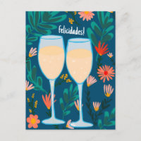 Félicitations Vin Mousseux Champagne Floral À votr