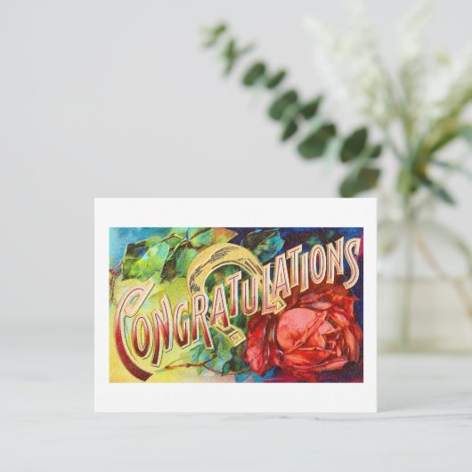 Carte Postale Félicitations vintages (Debout devant)