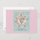 Carte Postale Félicitations vintages pour bébé (Devant / Derrière)
