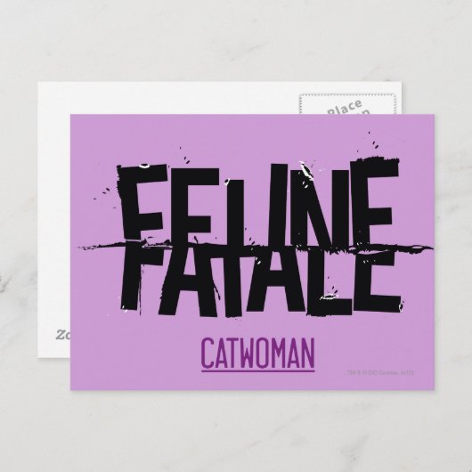 Carte Postale Feline Fatale (Devant / Derrière)