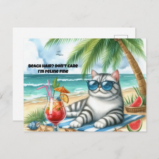 Carte postale Feline Fine Cat (Devant / Derrière)